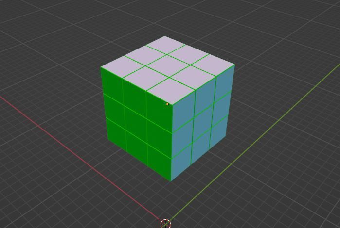 Low-poly Rubiks Cube Low-poly 3D model Low-poly 3D model_10