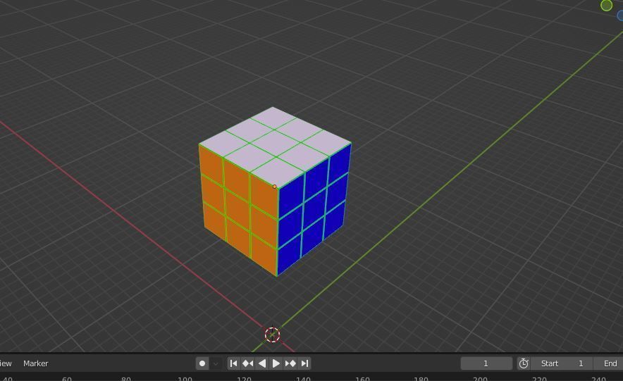 Low-poly Rubiks Cube Low-poly 3D model Low-poly 3D model_9