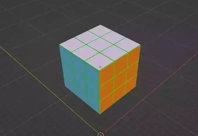 Low-poly Rubiks Cube Low-poly 3D model