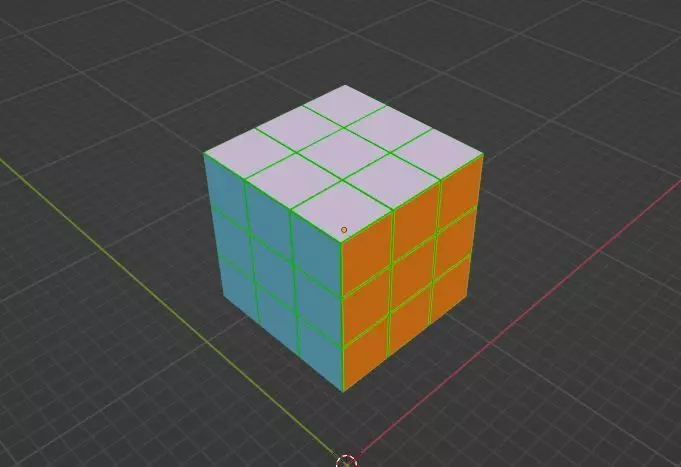 Low-poly Rubiks Cube Low-poly 3D model Low-poly 3D model_0