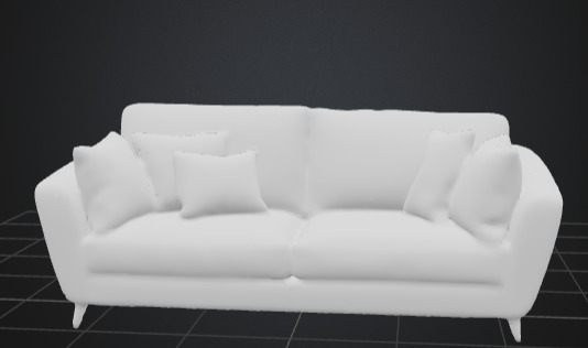 Luxurious Sofa Free low-poly 3D model_1