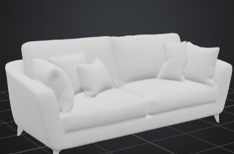 Luxurious Sofa Free low-poly 3D model_2