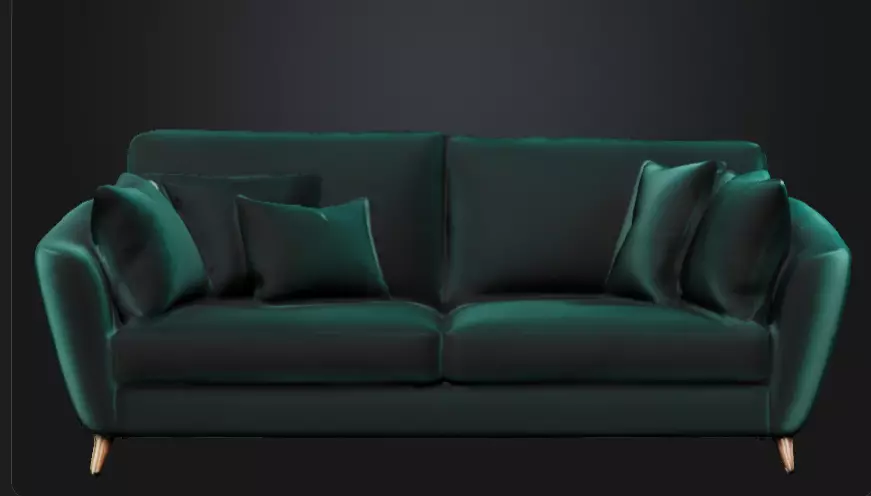 Luxurious Sofa Free low-poly 3D model_0