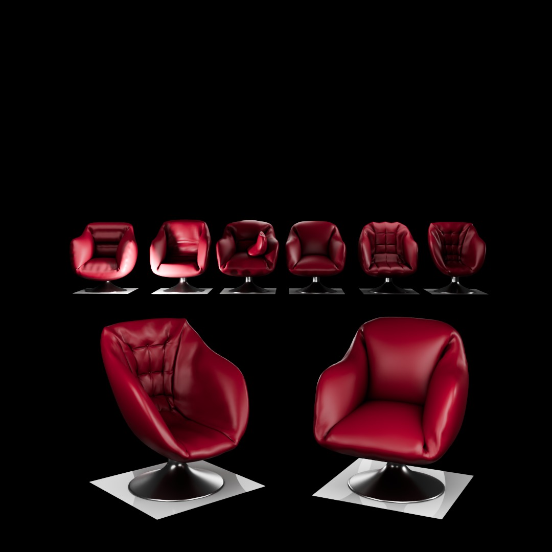 Sofa Set 3D model_4