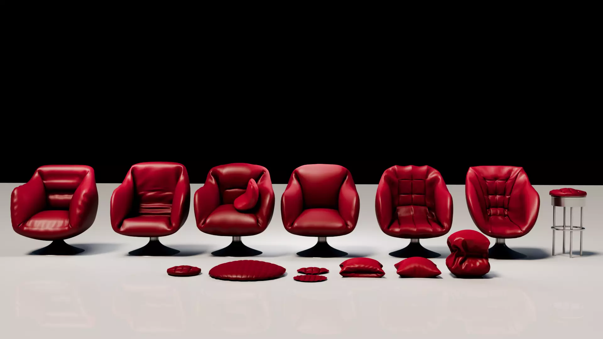 Sofa Set 3D model_0