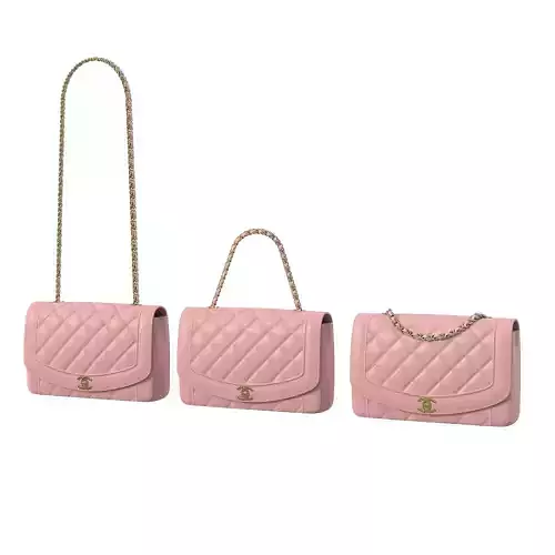 Vintage Medium Diana Flap Bag Pink