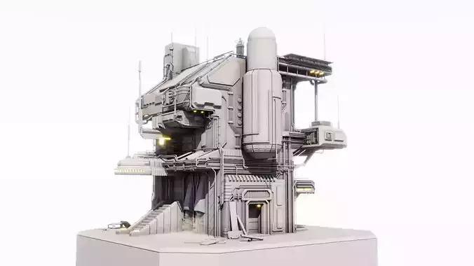 Sci-fi Command center building