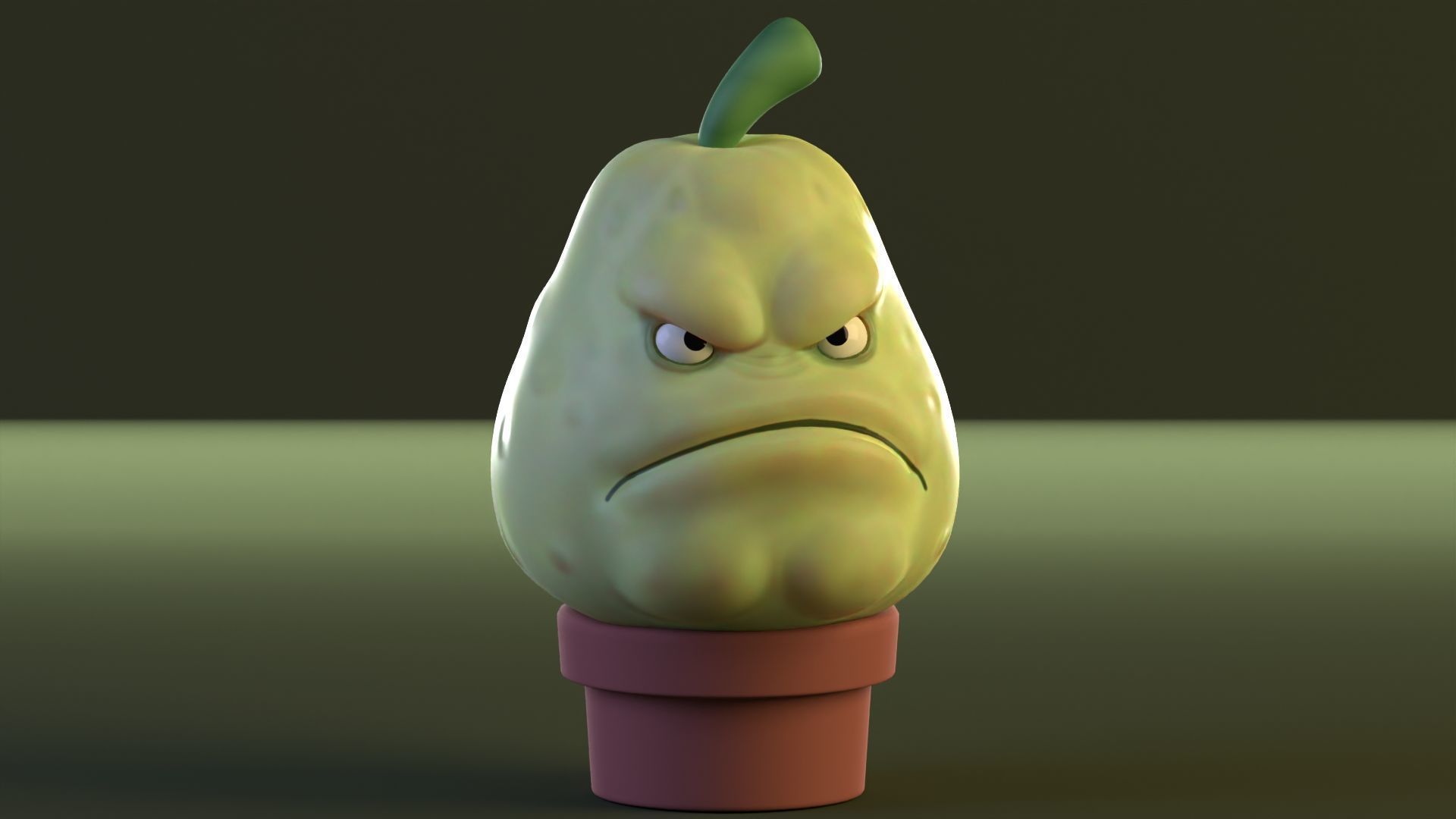 Plants vs Zombies Low-poly 3D model_2