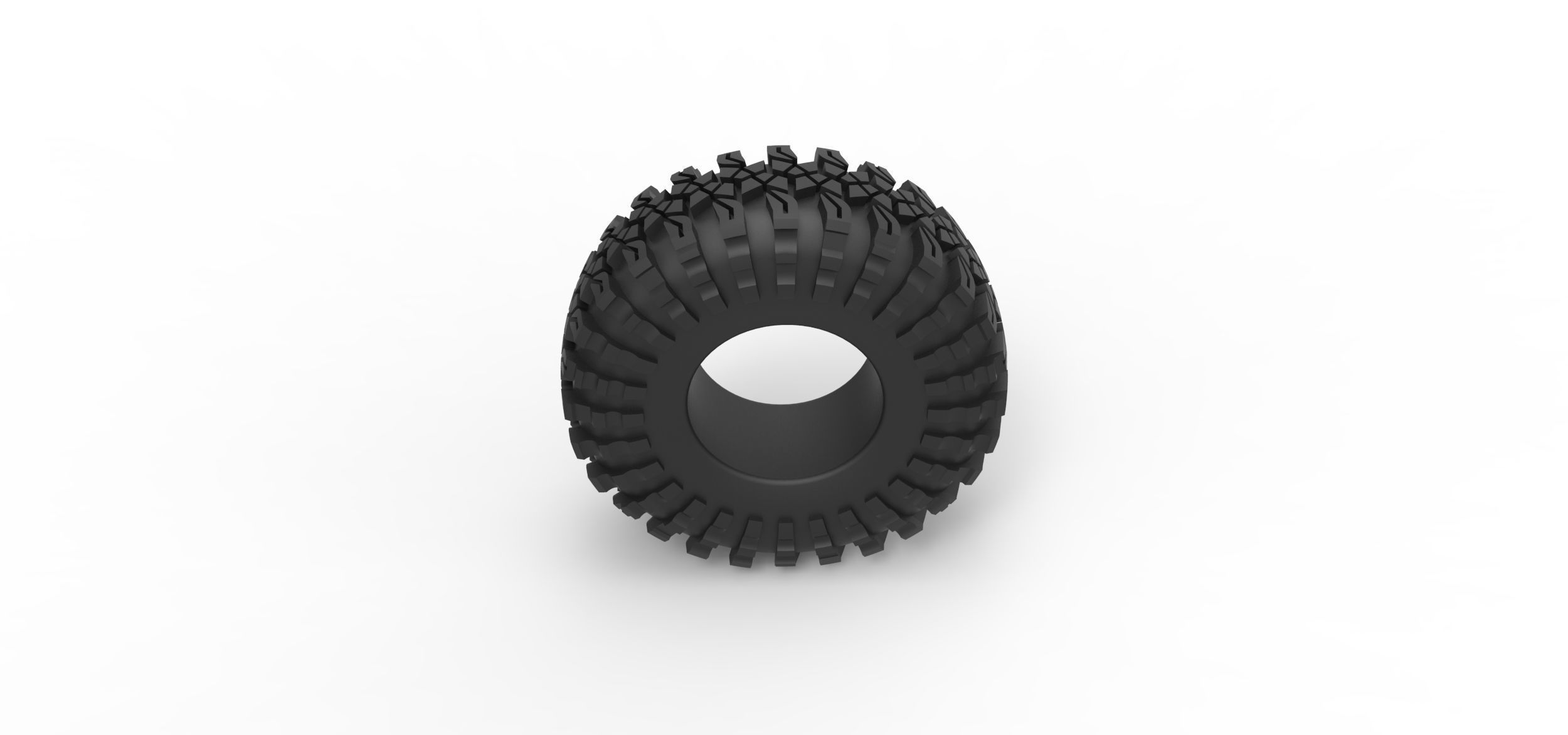 Offroad tire 135 Scale 1 to 25 3D print model_5
