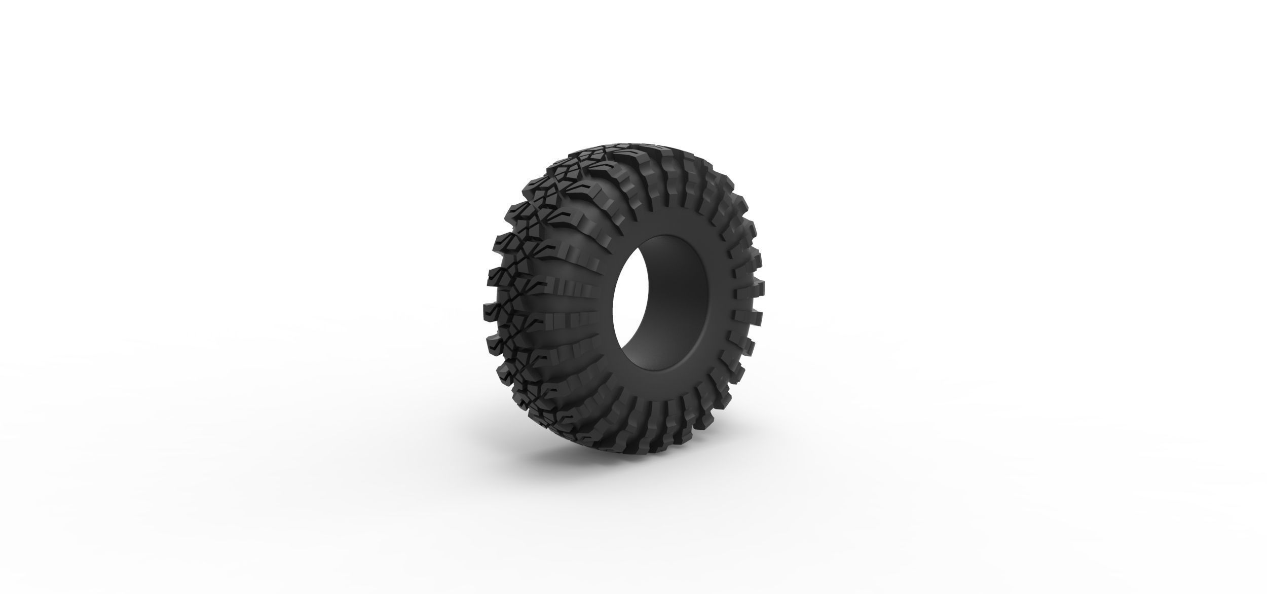 Offroad tire 135 Scale 1 to 25 3D print model_1