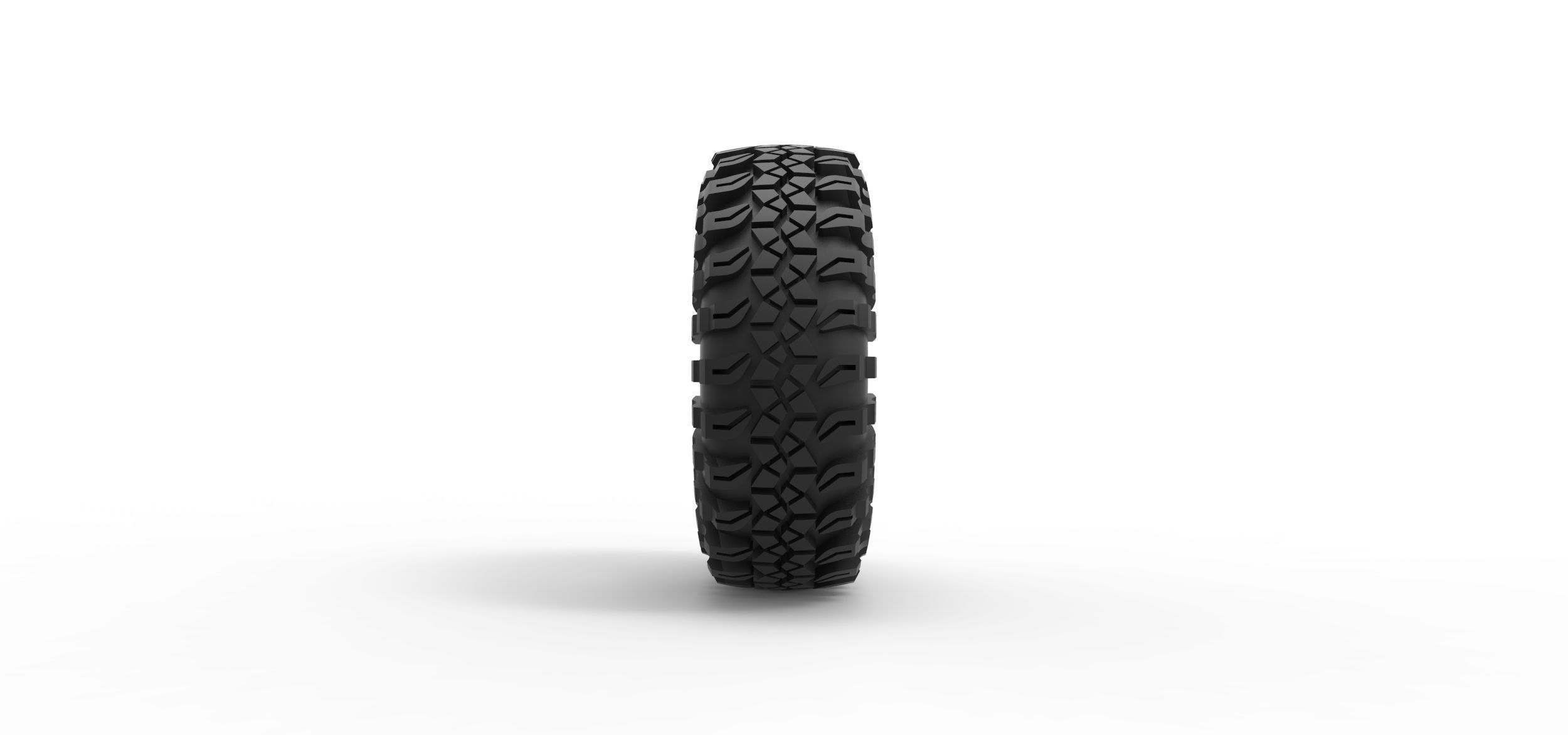 Offroad tire 135 Scale 1 to 25 3D print model_3
