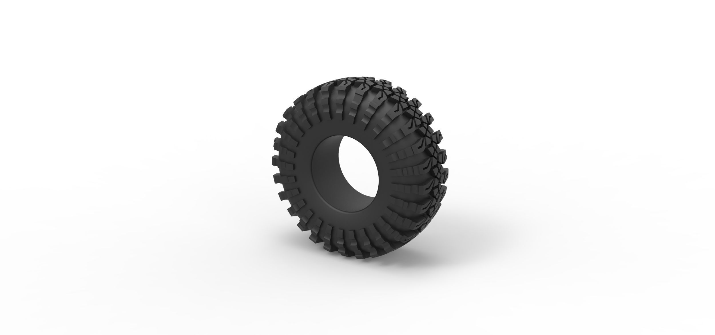 Offroad tire 135 Scale 1 to 25 3D print model_6