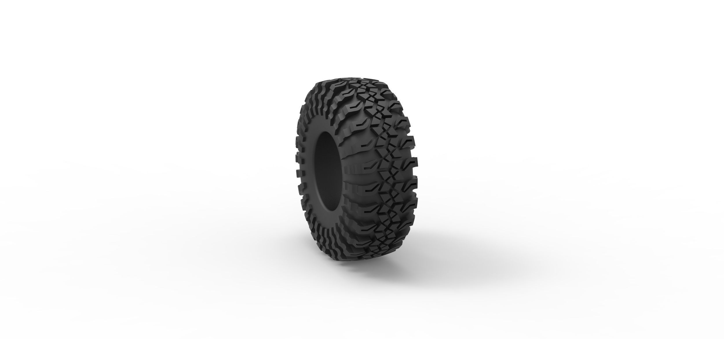 Offroad tire 135 Scale 1 to 25 3D print model_7
