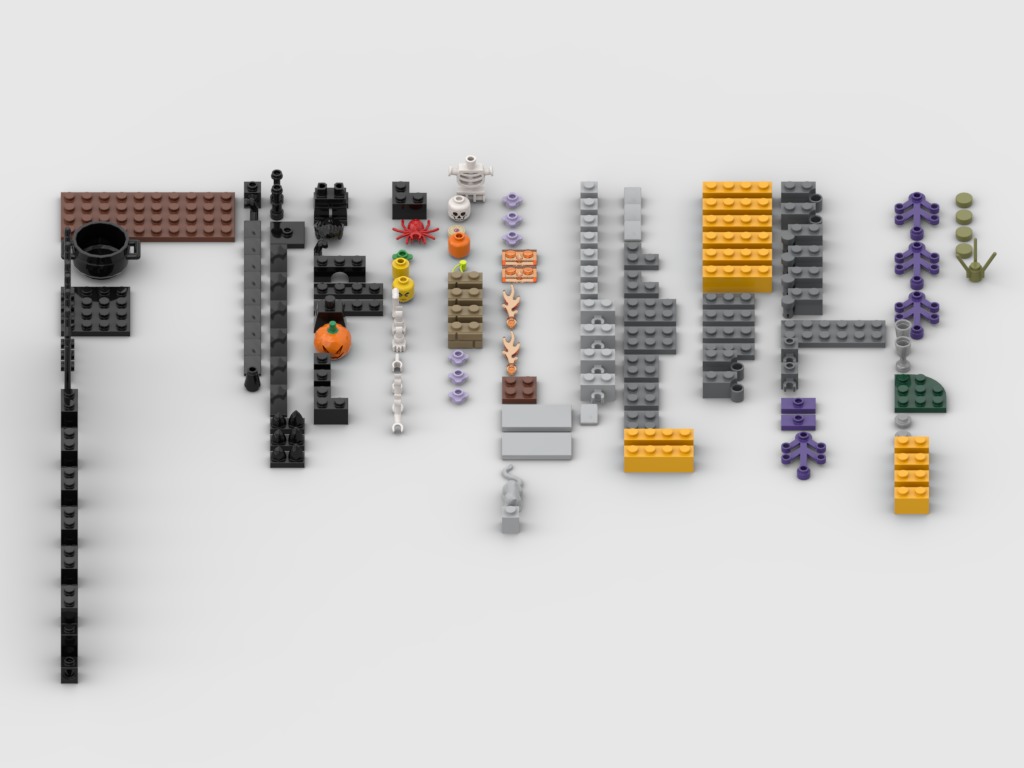 PixelBricks3D - Lego Scary Halloween Hangout 3D print model_1