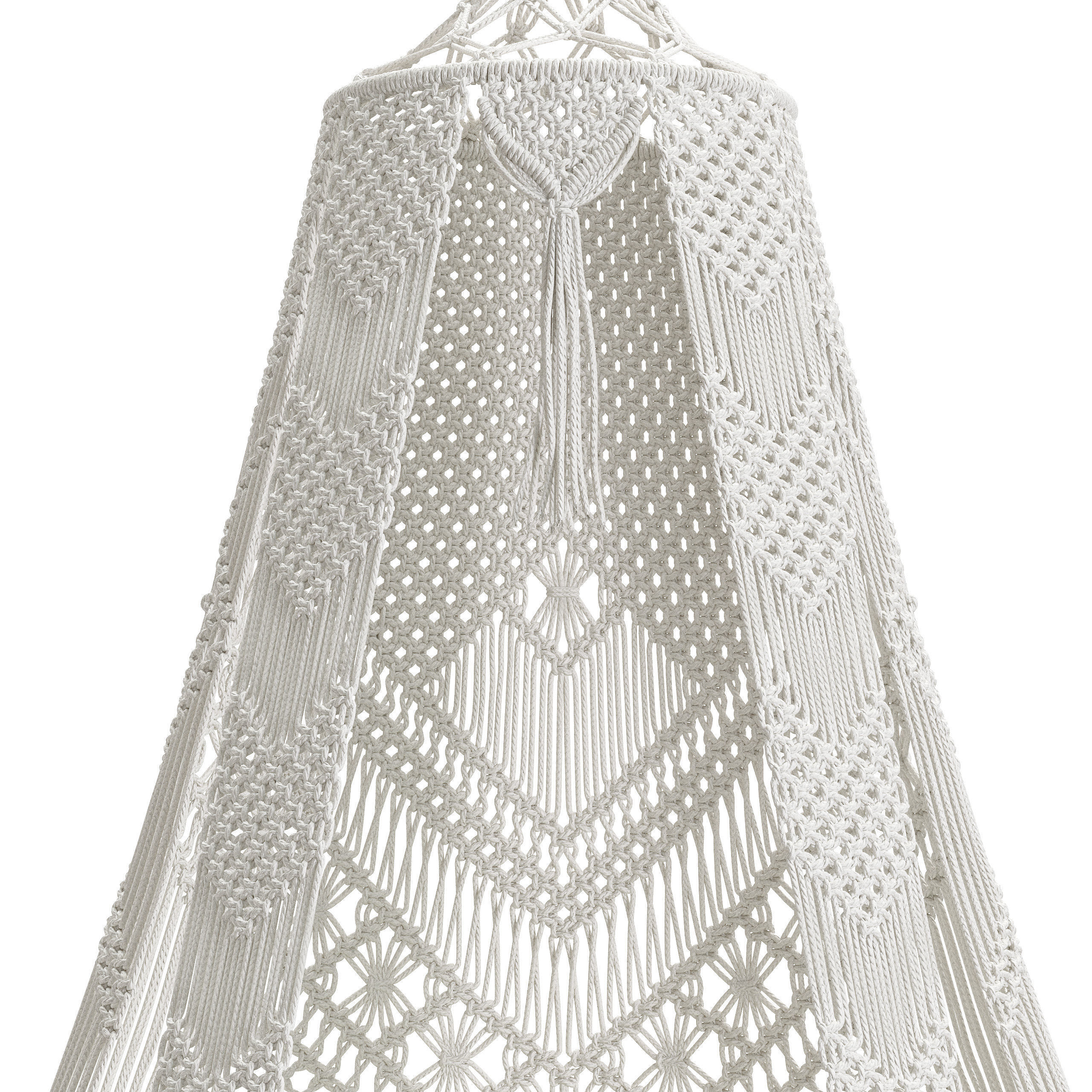 Macrame Hammock Hanging Swing Chair Boho  3D model_6