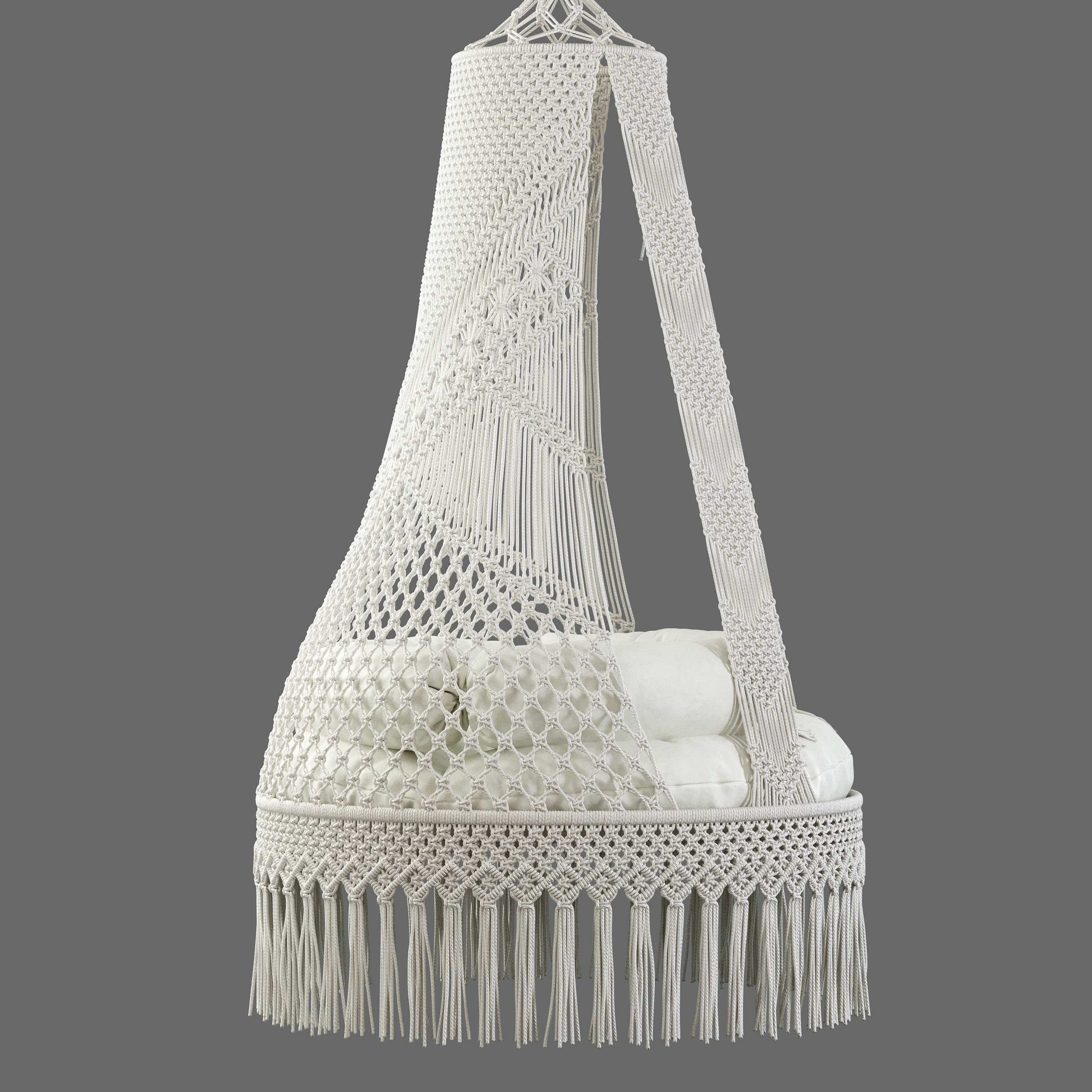 Macrame Hammock Hanging Swing Chair Boho  3D model_5