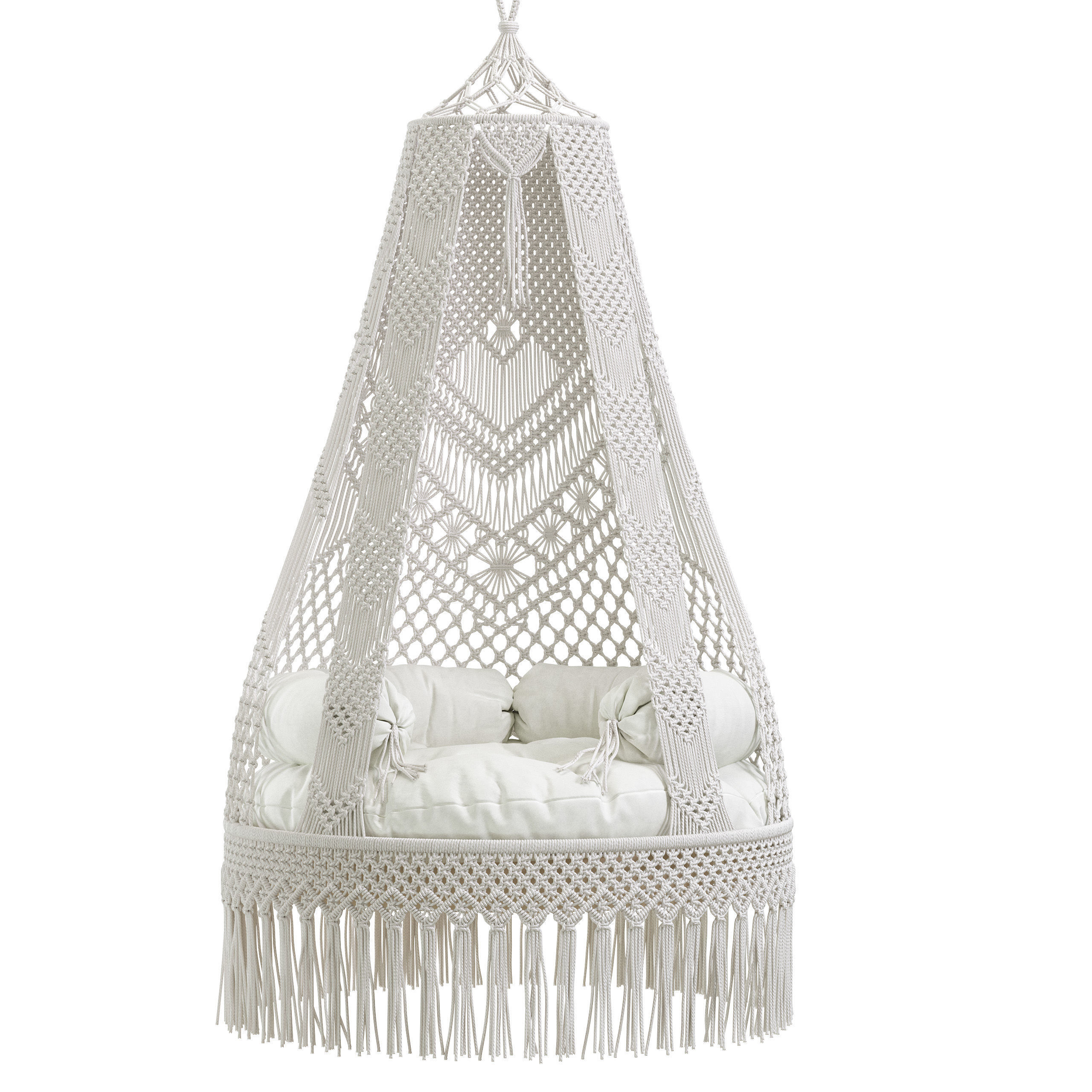 Macrame Hammock Hanging Swing Chair Boho  3D model_7
