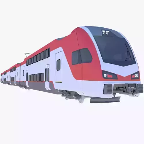 Stadler doubledeck train USA 3D model