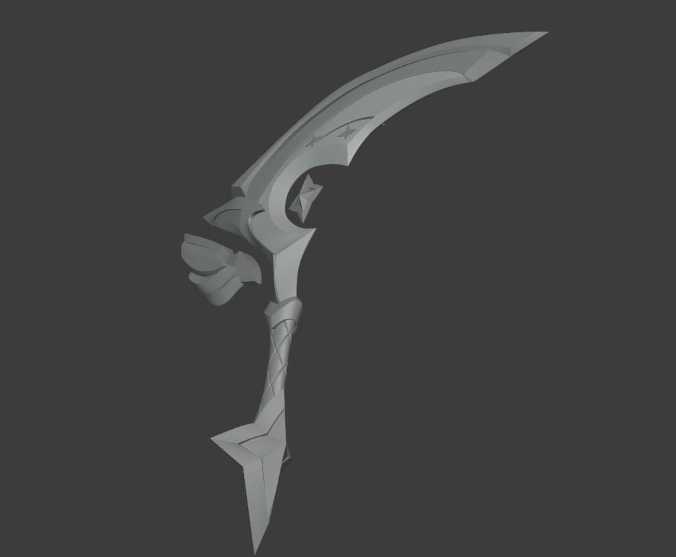 Akali Star Guardian Schythe - League of Legends 3D print model_4