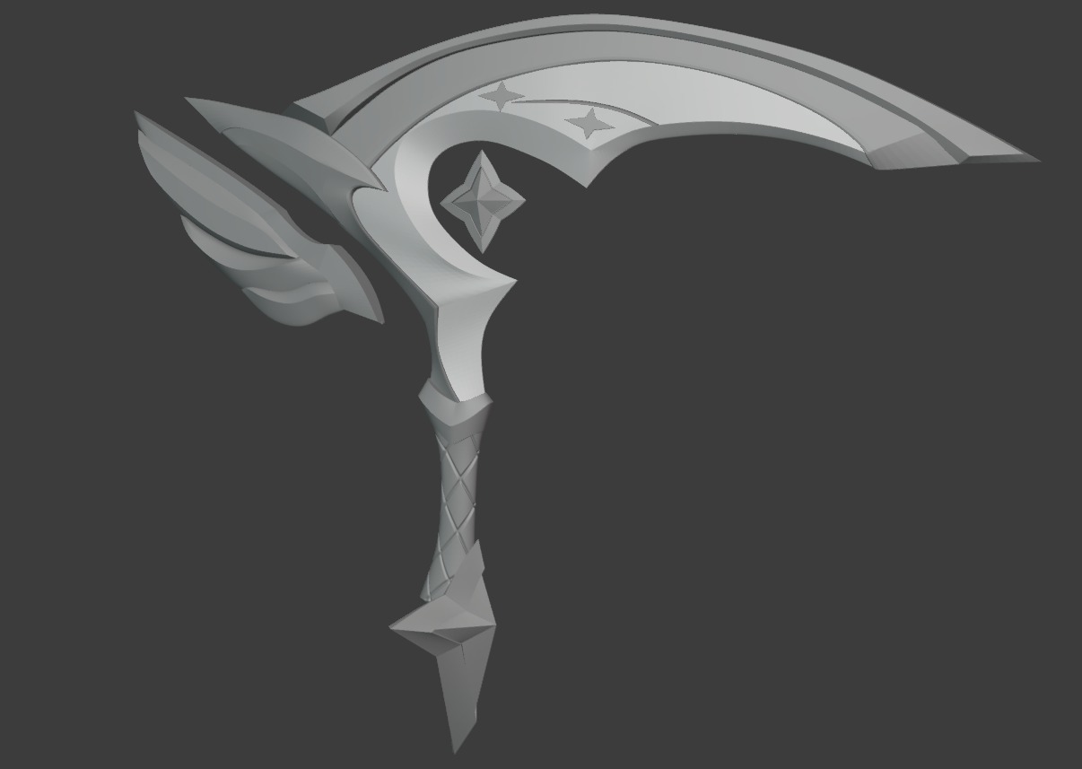 Akali Star Guardian Schythe - League of Legends 3D print model_5