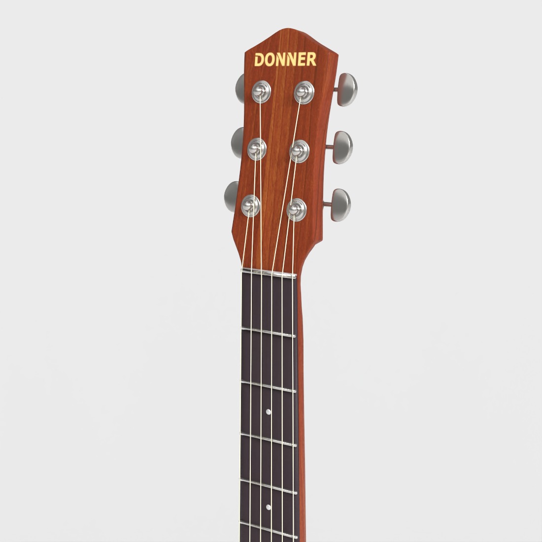 DONNER ACOUSTIC GUITAR Low-poly 3D model_5
