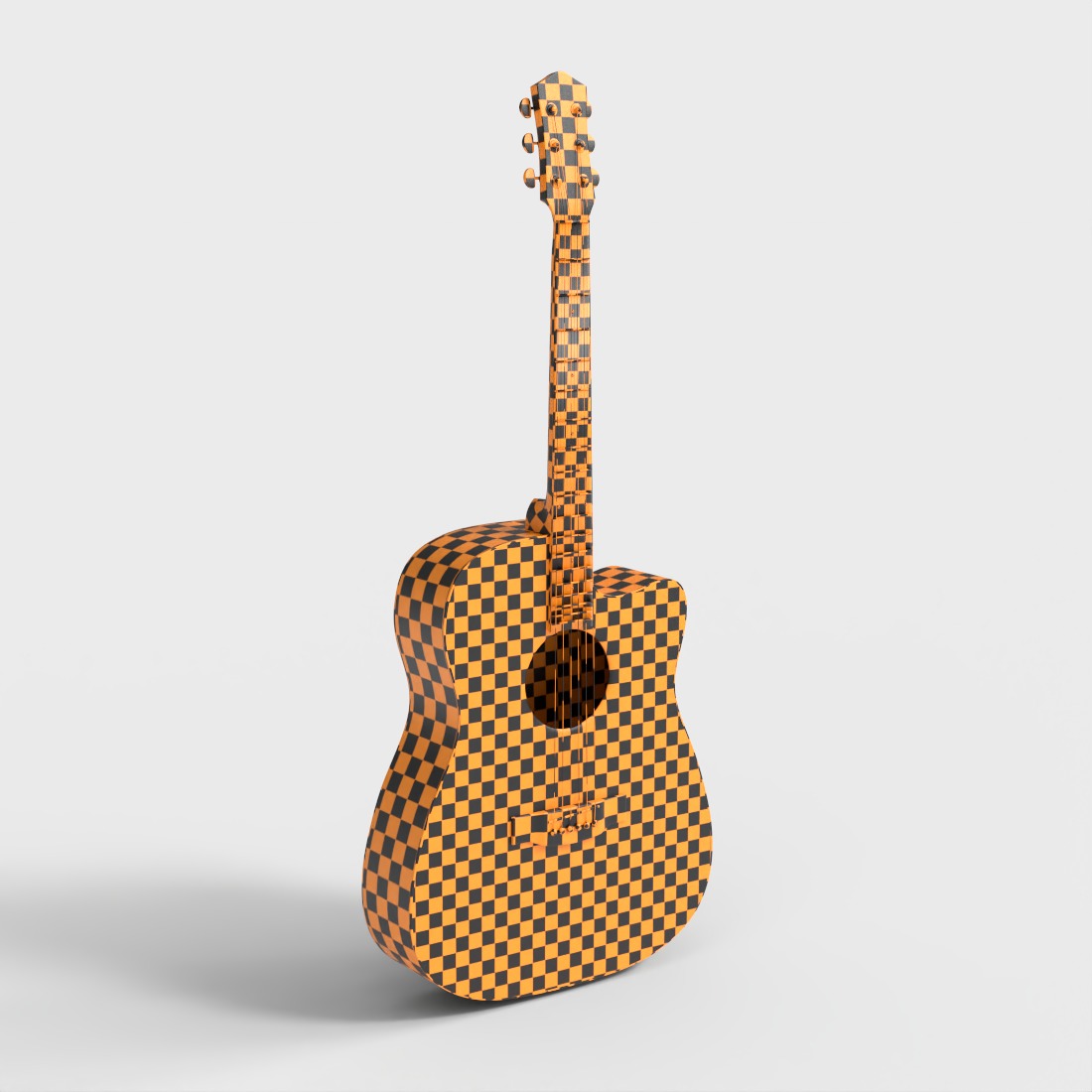 DONNER ACOUSTIC GUITAR Low-poly 3D model_6