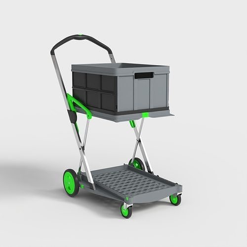 FOLDABLE TROLLEY Low-poly 3D model