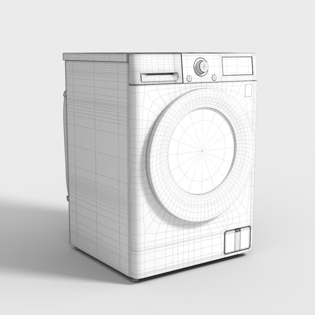 LG WASHING MACHINE  Low-poly 3D model_4