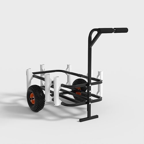VEVOR BEACH FISHING CART Low-poly 3D model