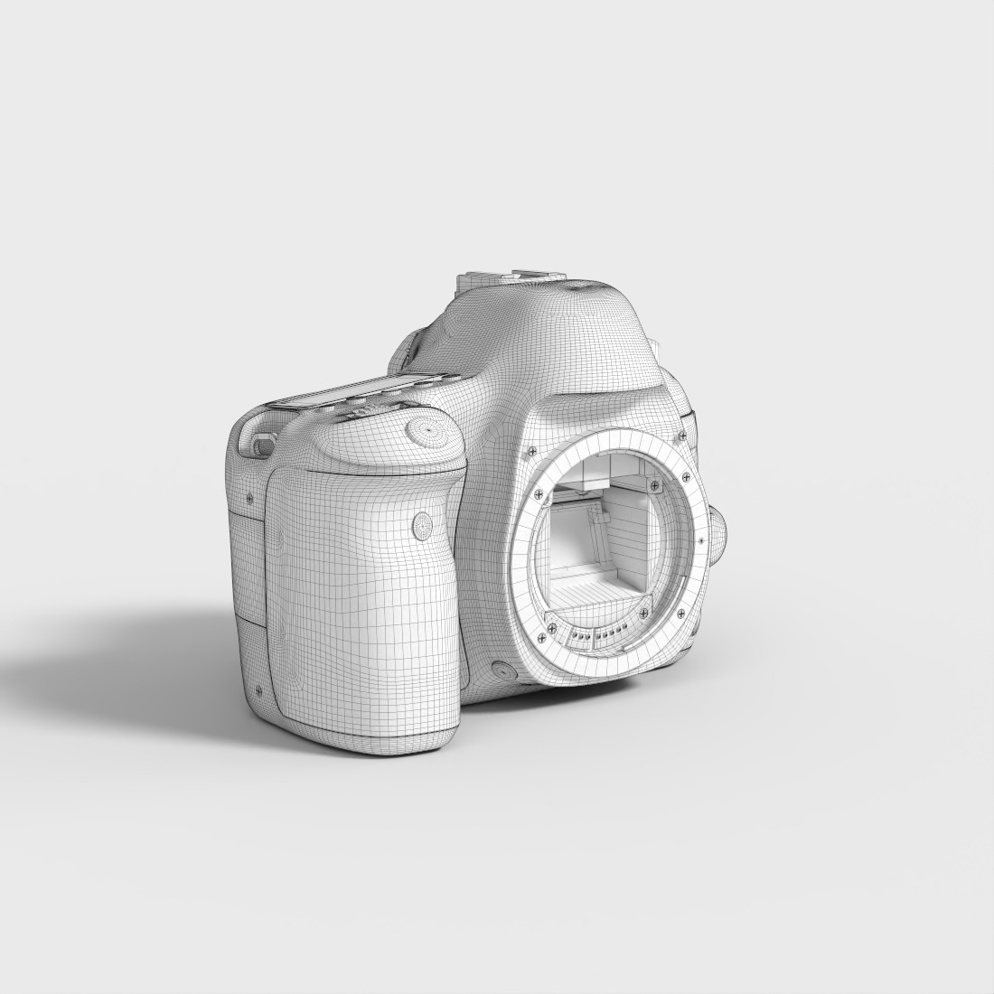CANNON EOS 6D MARK II Low-poly 3D model_7
