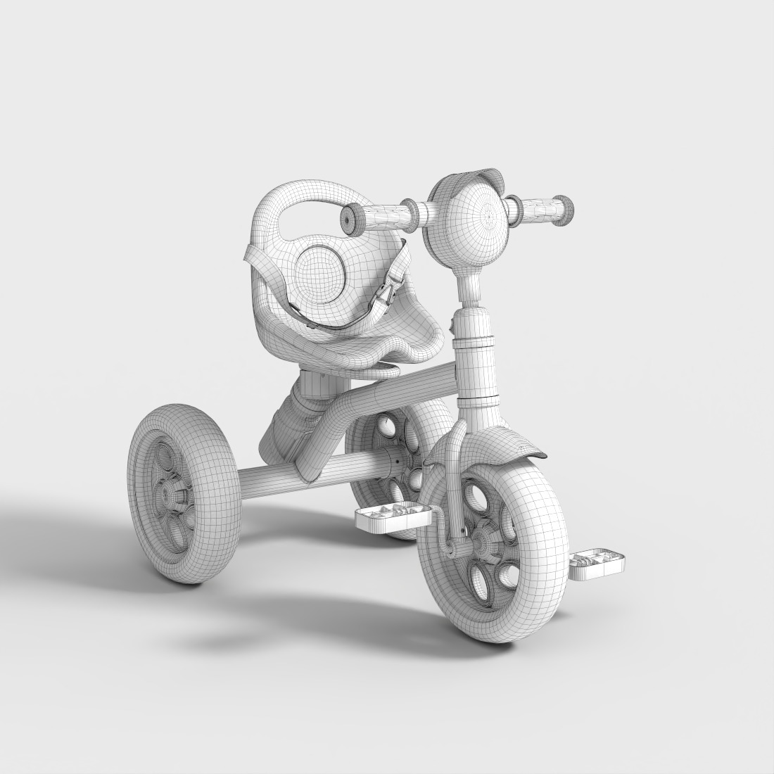 KIDS TRICYCLE Low-poly 3D model_5