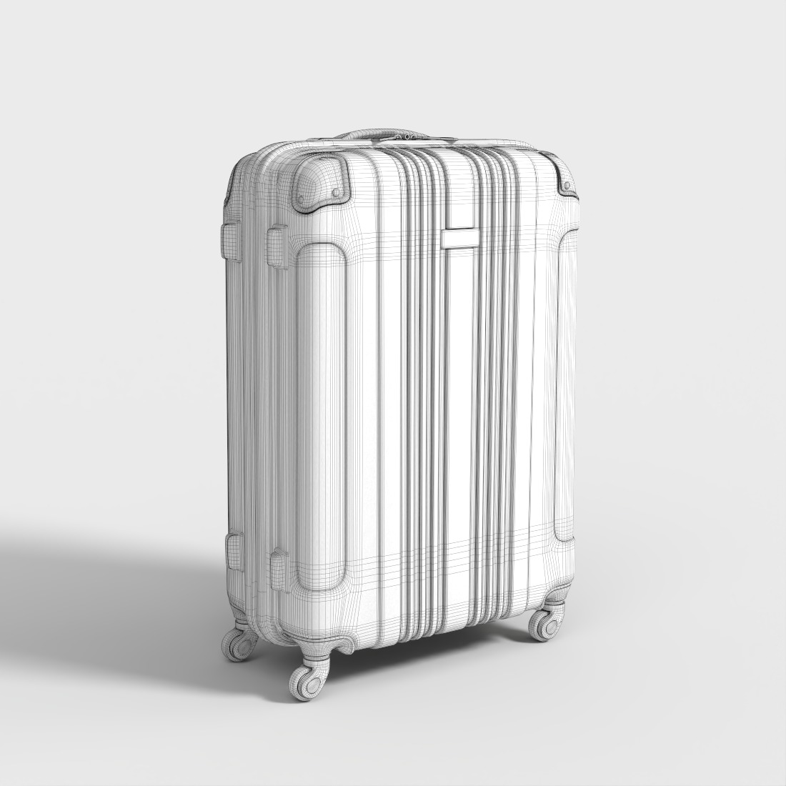 KENNETH LIGHTWEIGHT SUITCASE Low-poly 3D model_5