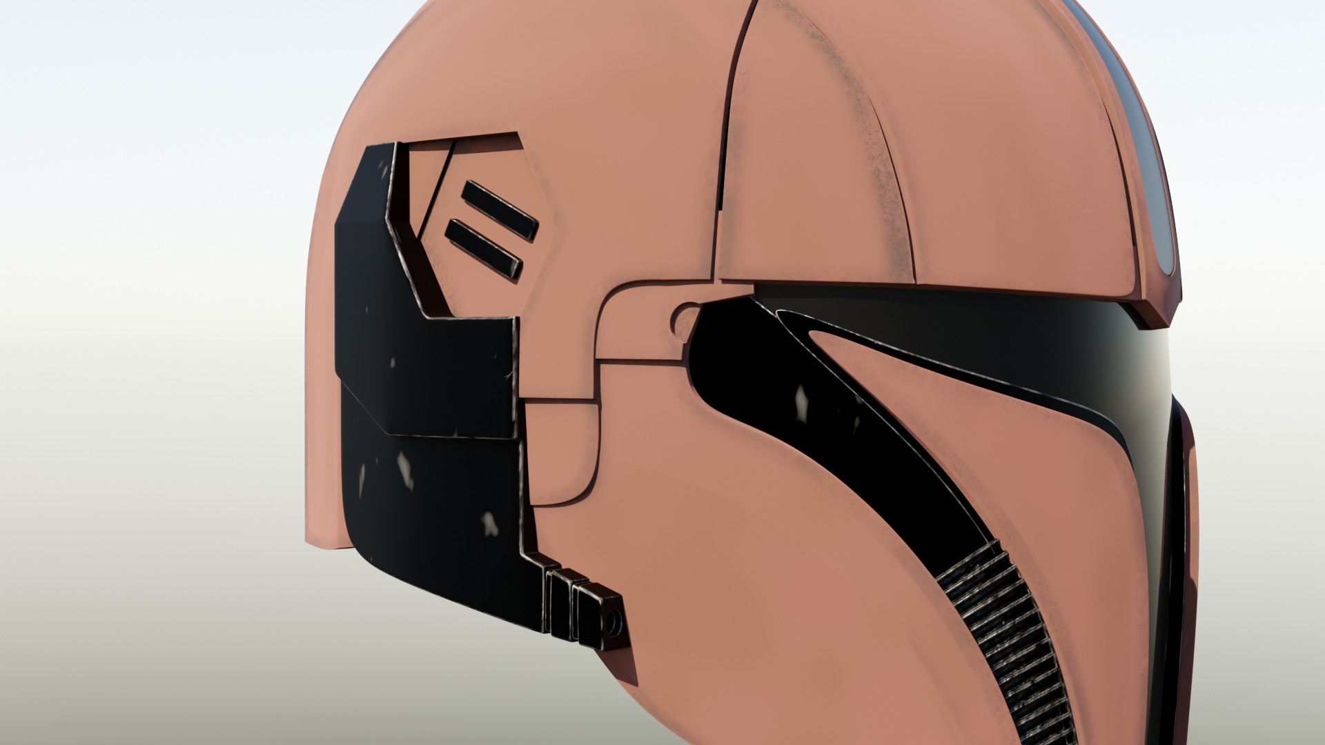 Coruscanti Hunter Mandalorian Helmet 3D print model_6