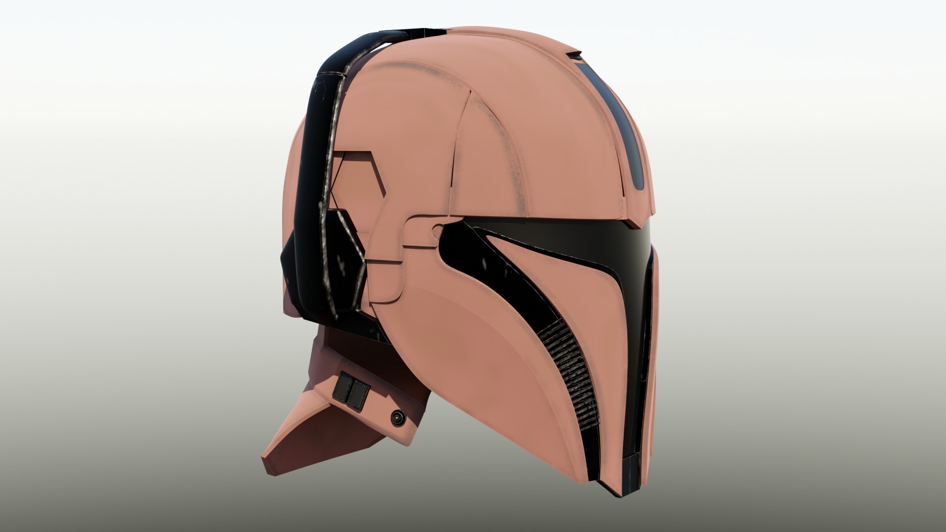 Coruscanti Hunter Mandalorian Helmet 3D print model_5