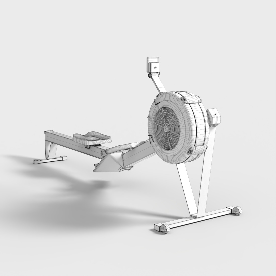CONCEPT ROWING MACHINE  Low-poly 3D model_5