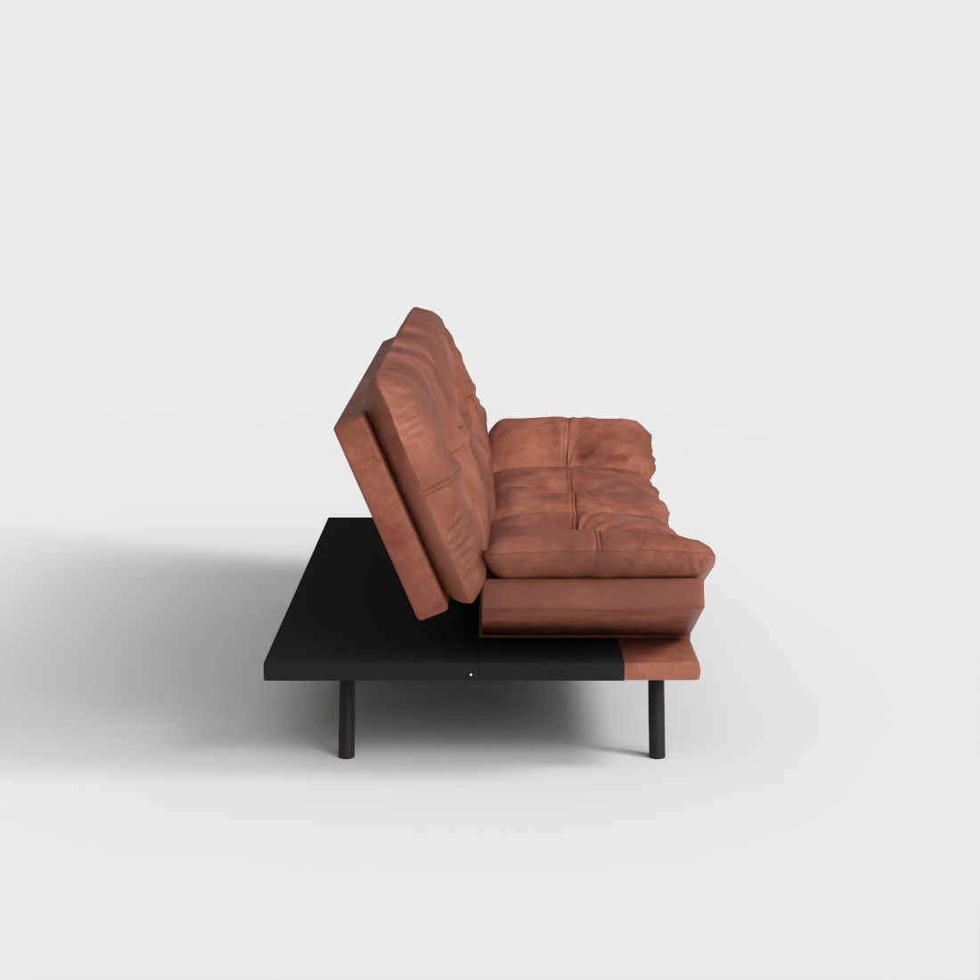 FUTON SOFA Low-poly 3D model_2