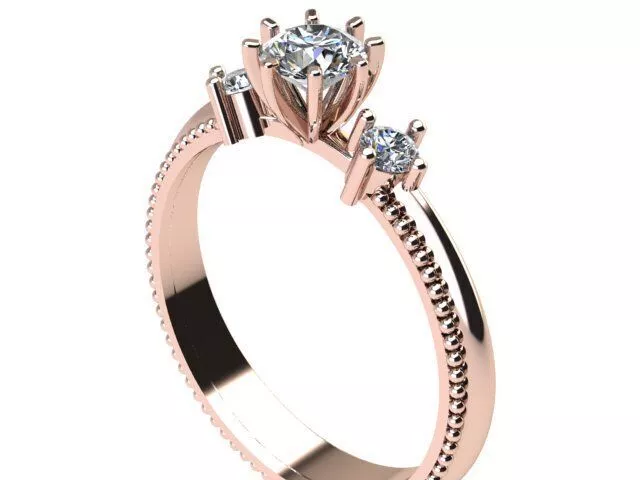 Engagement ring 3D print model