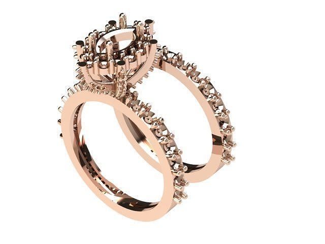  Twins ring  3D print model