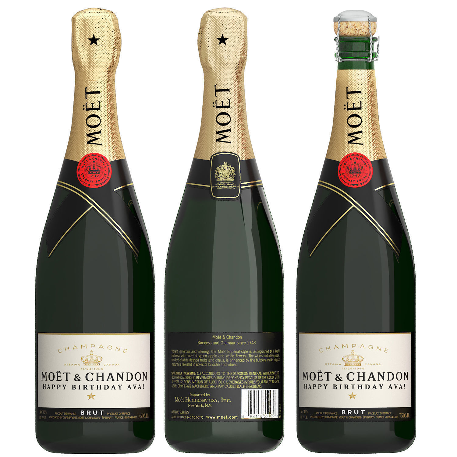 moet and chandon champagne collection 3D model_4