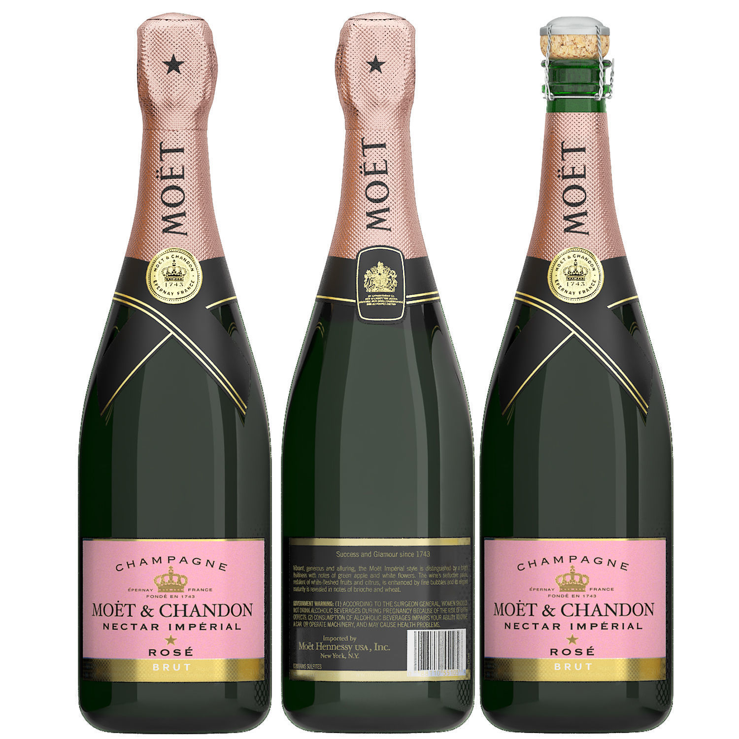 moet and chandon champagne collection 3D model_7
