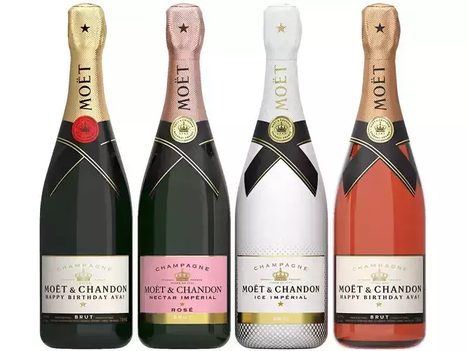 moet and chandon champagne collection 3D model