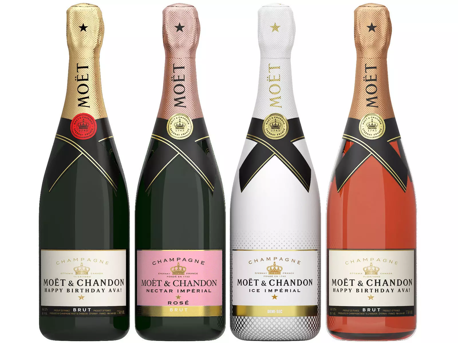 moet and chandon champagne collection 3D model_0