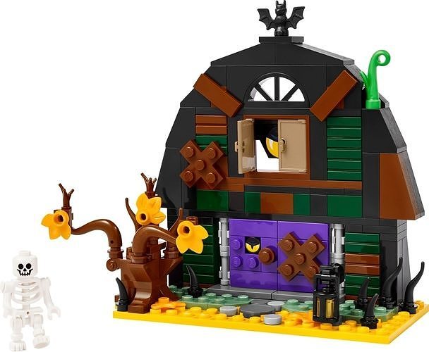 PixelBricks3D - Lego Scary Halloween Barn  3D print model
