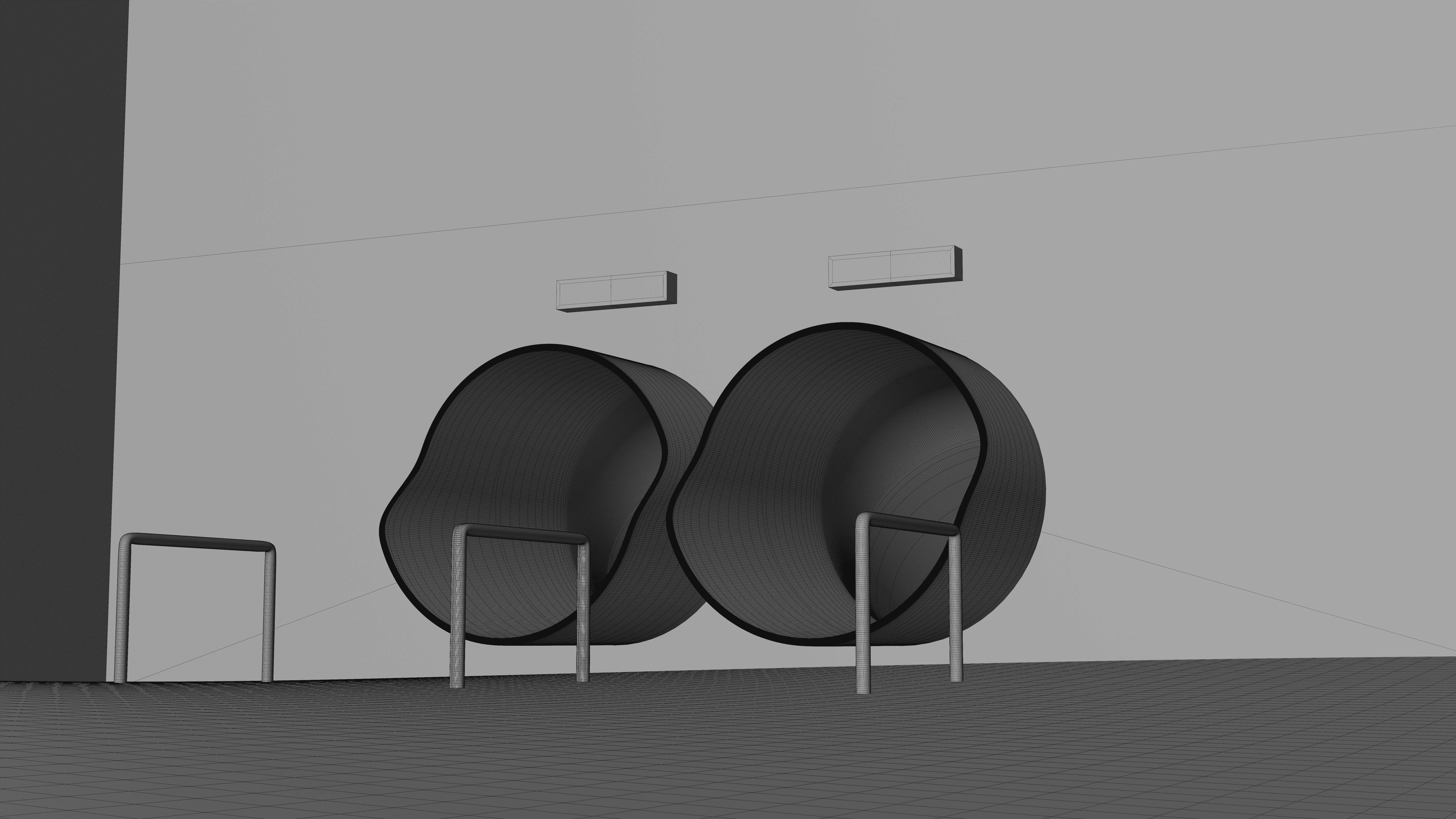 Surreal Liminal Space Tunnel Low-poly 3D model_8