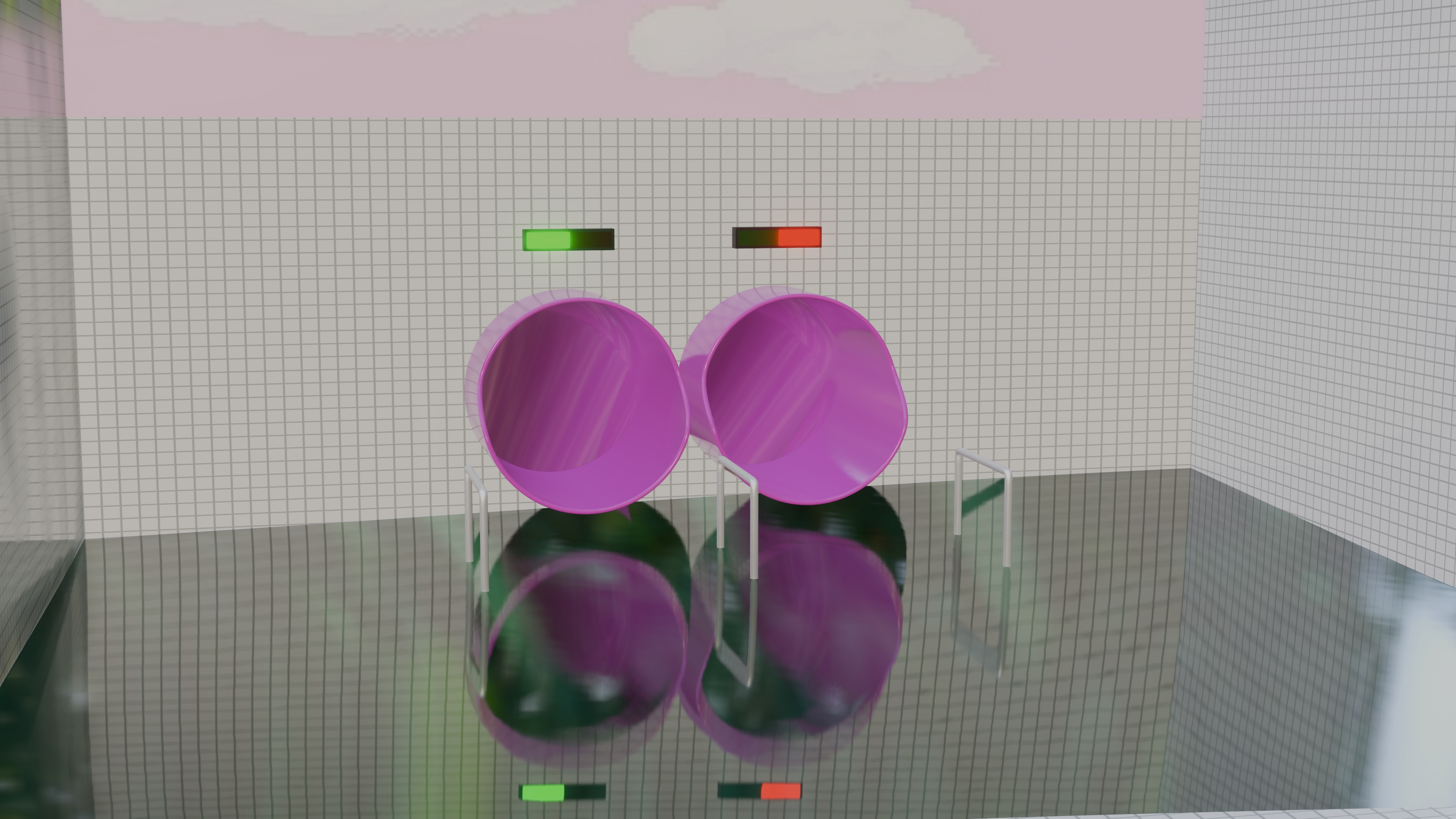 Surreal Liminal Space Tunnel Low-poly 3D model_1