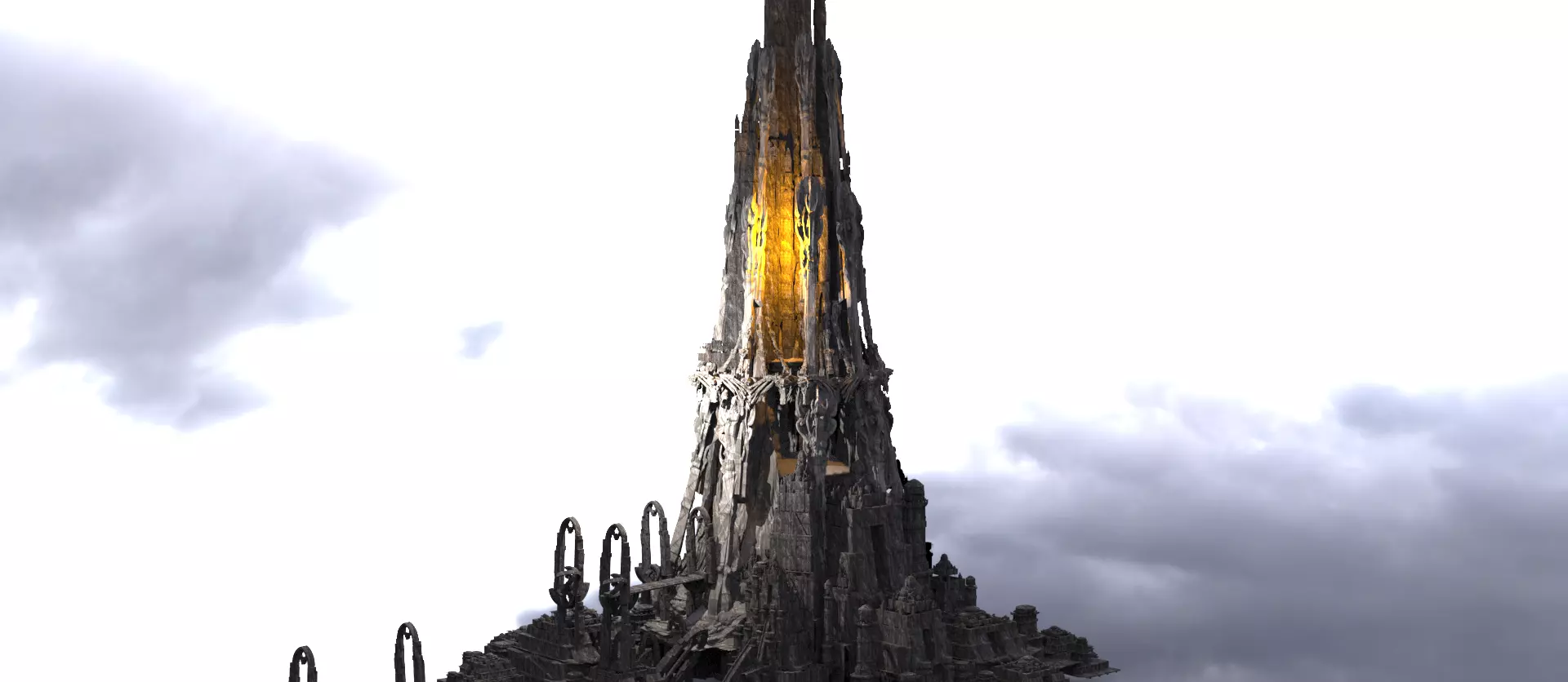 Dark Orthanc Tower centre  3D model_0