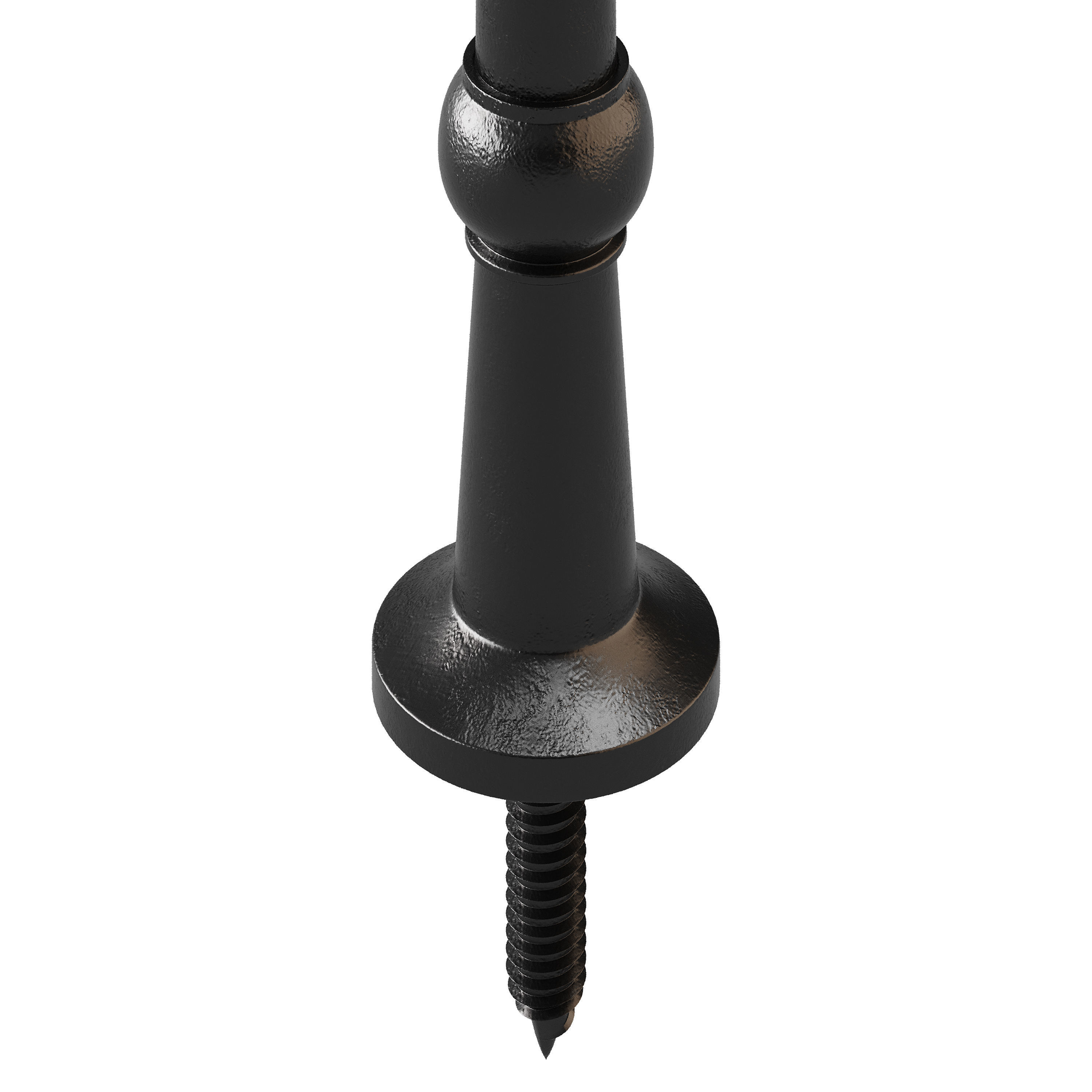 White Silicone Door Stoppe 3D model_3