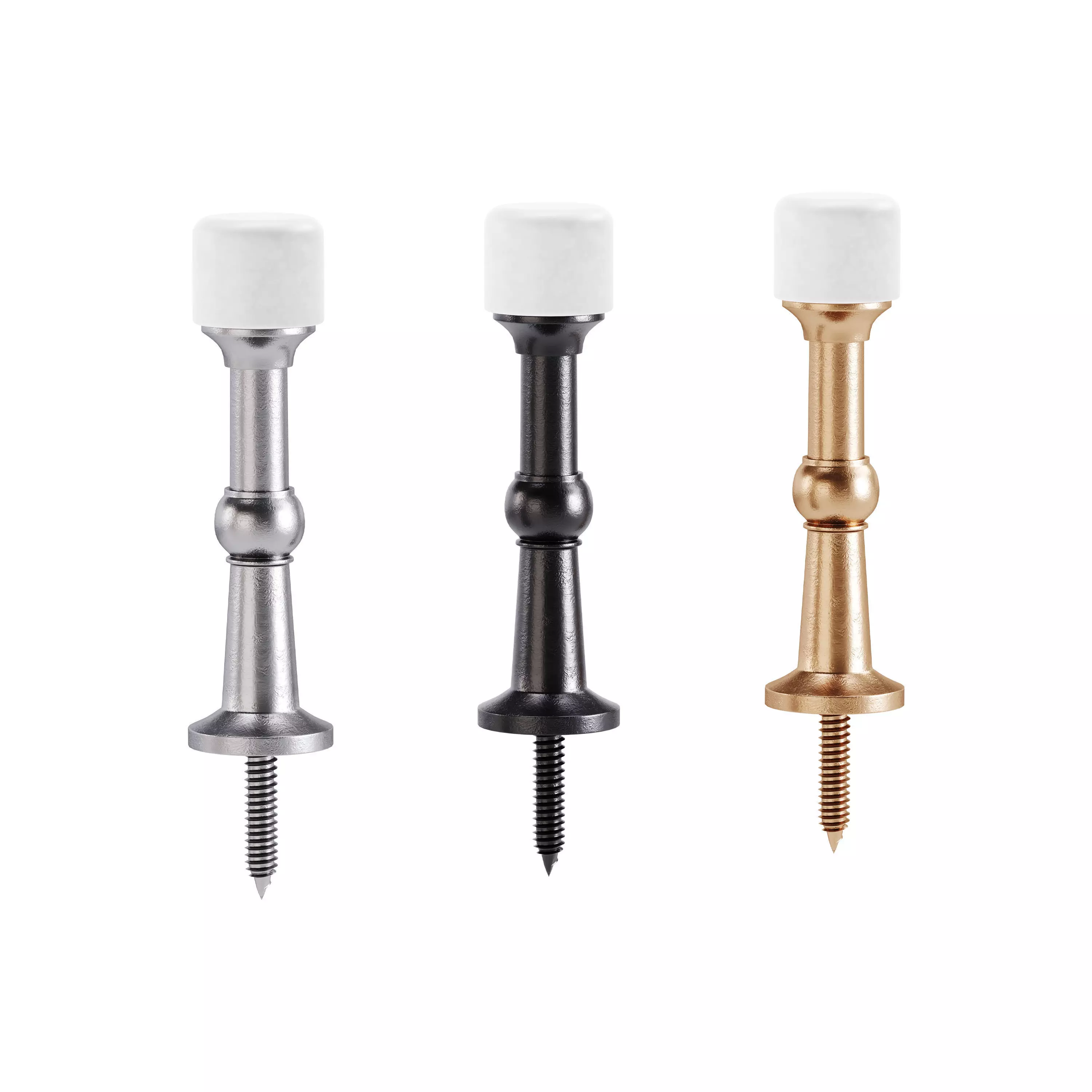 White Silicone Door Stoppe 3D model_0