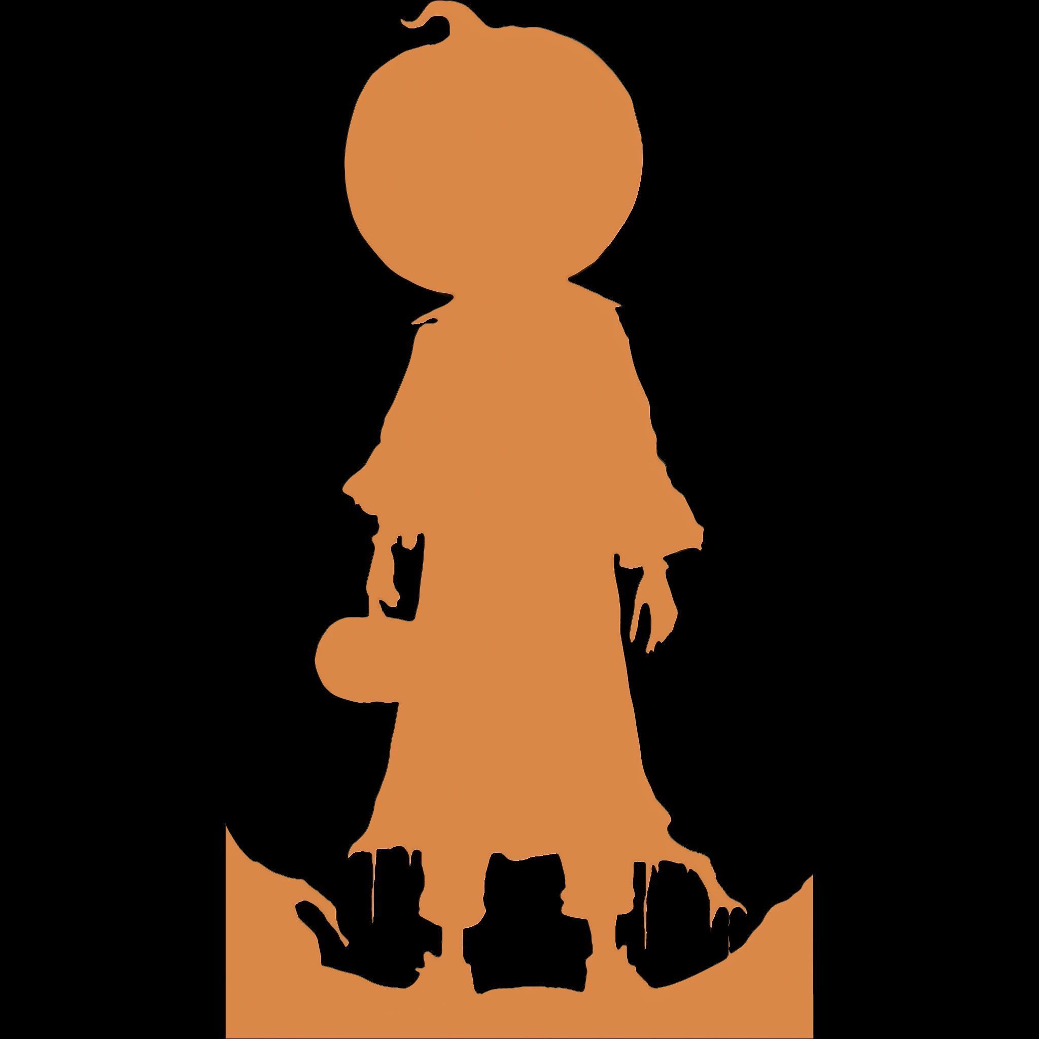 The Halloween Wandering Pumpkin STL file for 3d Printing or CNC 3D print model_6