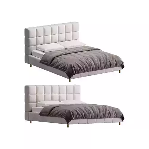 White-velvet-minimalist-bed